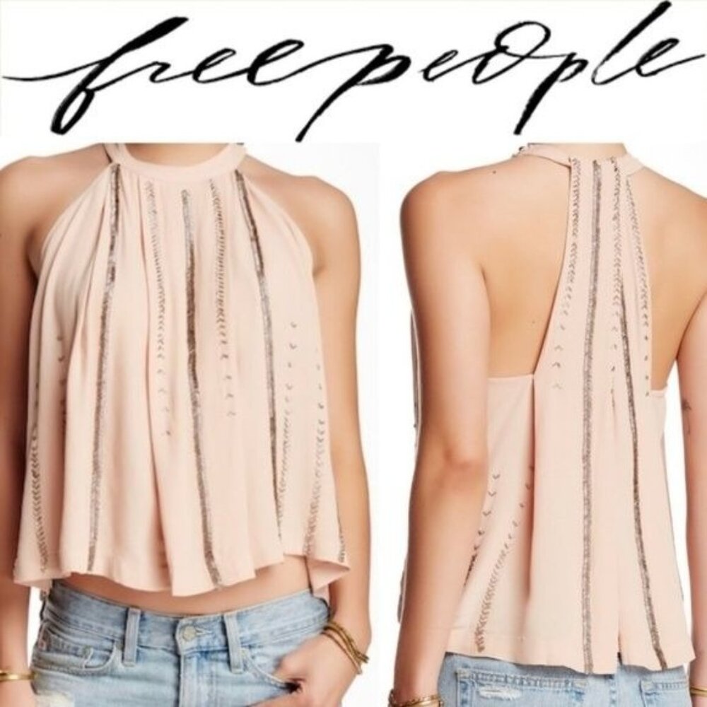 Free People Shimmer & Shine Tank Blouse Top